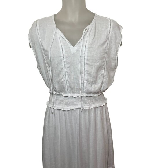 NWT Rails Womens Ashlyn Dress Sz S White Lace Detail Linen Rayon Blend $188 - Picture 7 of 10